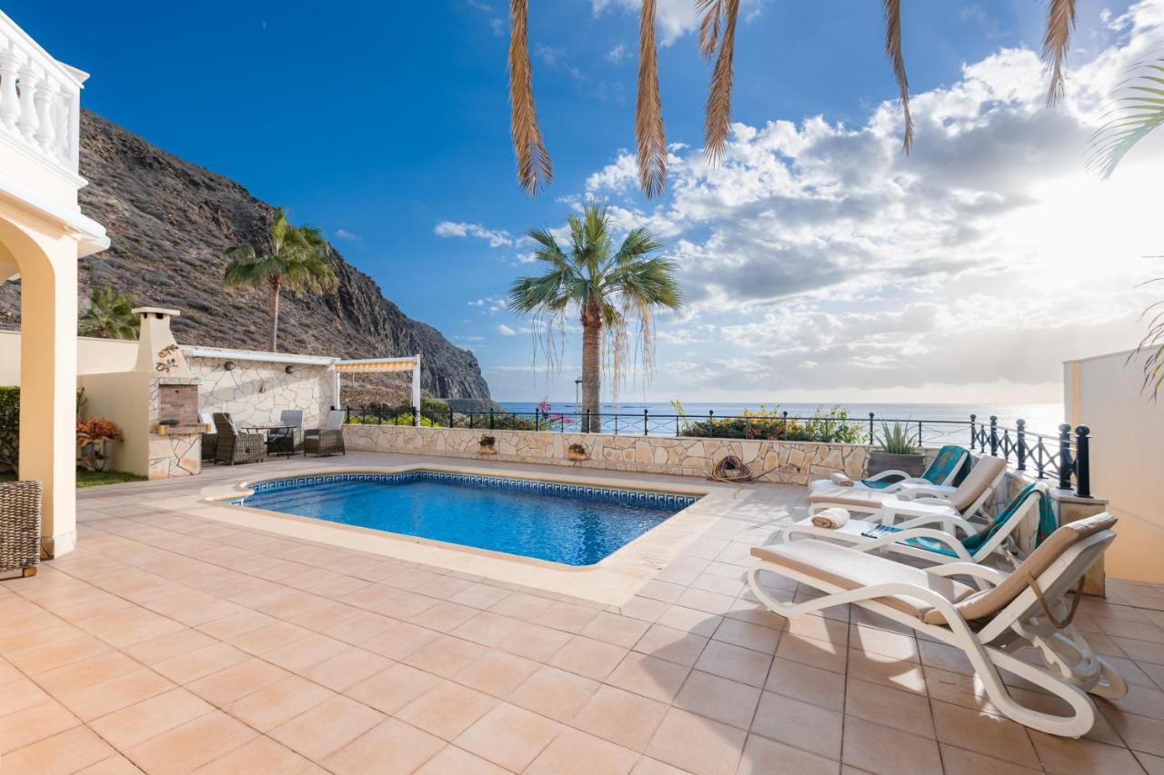 Villa Faya On The First Ocean Line With New Heated Pool Лос Кристианос Экстерьер фото